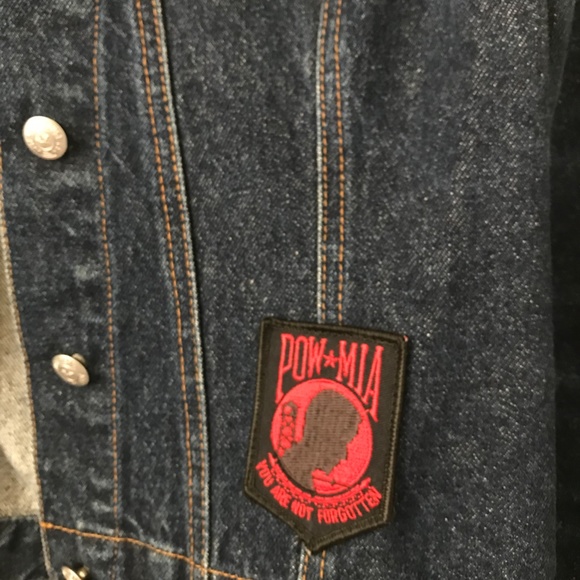 Rare Vintage Jean Jacket with Patches - Vietnam L - Picture 4 of 9